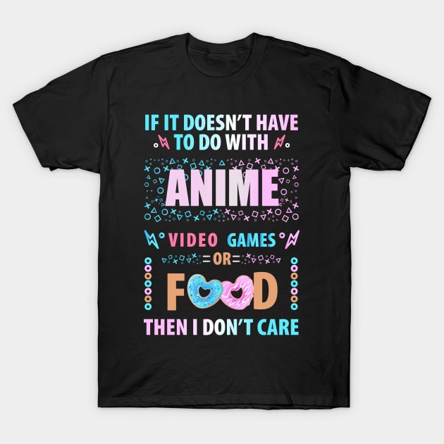 Anime Video Games Food T-Shirt by Tesszero